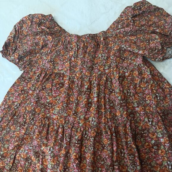 floral tunic top/dress cottagecore style - Picture 3 of 14